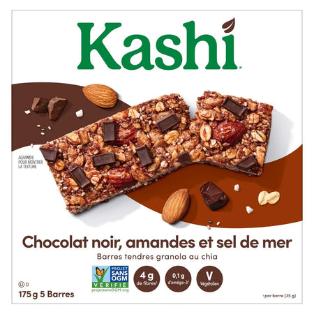 Kashi Chia Granola Chocolate Almond and Sea Salt, 5ct, 175g/6.17oz {Canadian}