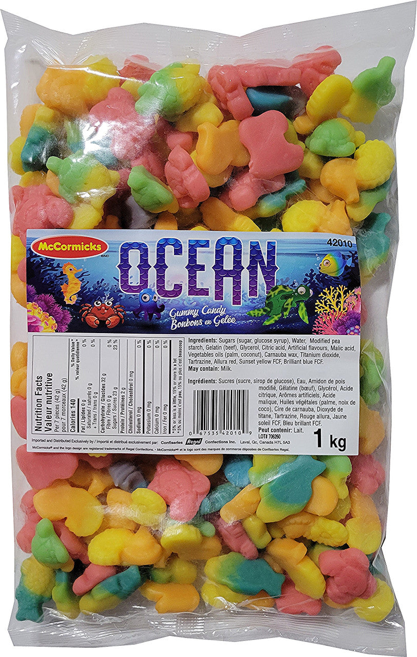 McCormicks Ocean Gummies, Bulk Candy, 1kg/35.3 oz., Bag, {Imported from Canada}