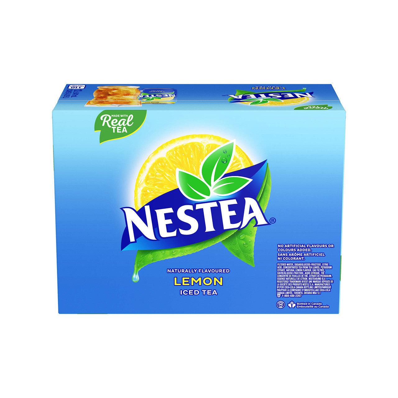 Nestea Lemon Soft Drinks, 341mL/11.5oz., cans, Pack of 12, {Imported from Canada}