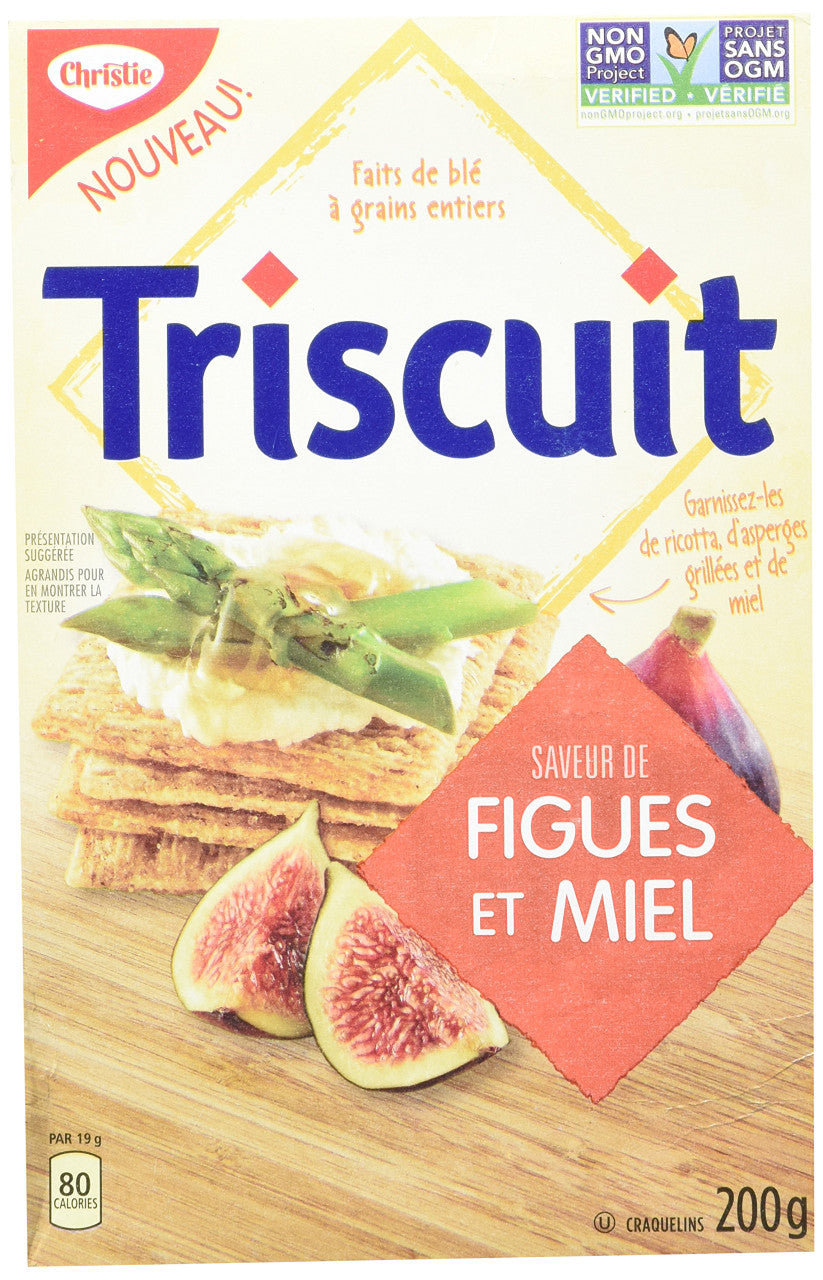 Christie Triscuit Crackers, Fig & Honey Flavoured, 200g, (Imported from Canada)