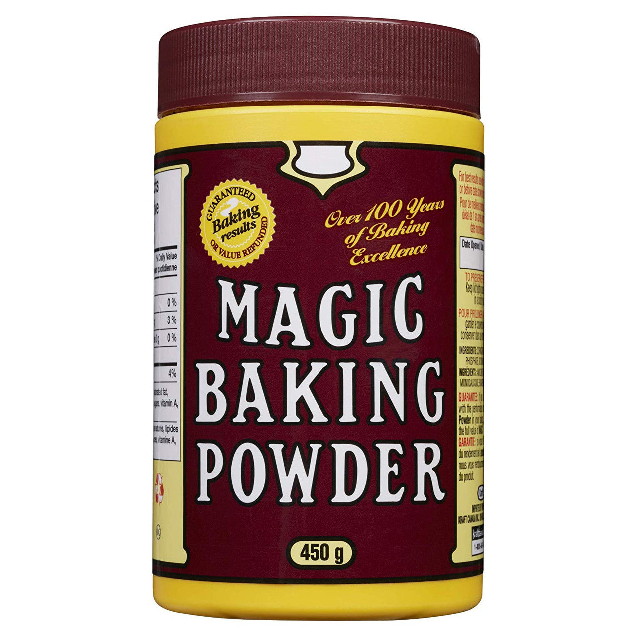 Magic Baking Powder, 450g/15.9oz. Tin, 24ct, (Imported from Canada)