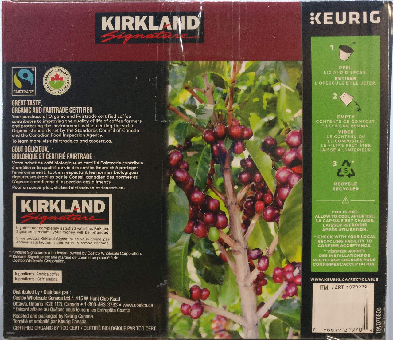 Kirkland Pacific Bold K-Cups, 110 Count, {Imported from Canada}