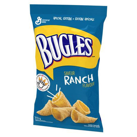 Bugles, Ranch Flavour, Corn Snacks, Special Edition, 213g/7.5oz., {Imported from Canada}