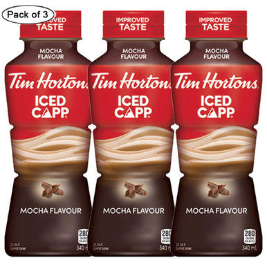 Tim Horton's Iced CAPP Mocha, 340 ml/11.5oz., Pack of 3, {Imported from Canada}