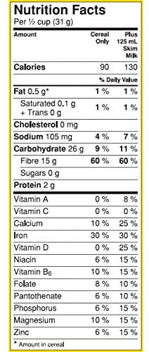 General Mills, Fibre 1 Crunchy Original Cereal, 450g/15.9oz., {Imported from Canada}
