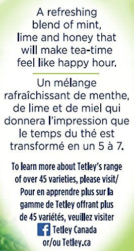 Tetley Tea Mojito Herbal Tea, 20ct, 40g/1.4oz, (Imported from Canada)