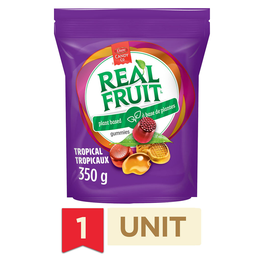 Dare RealFruit Gummies,Tropical Flavour, 350g/12.3oz., Bag, {Imported from Canada}