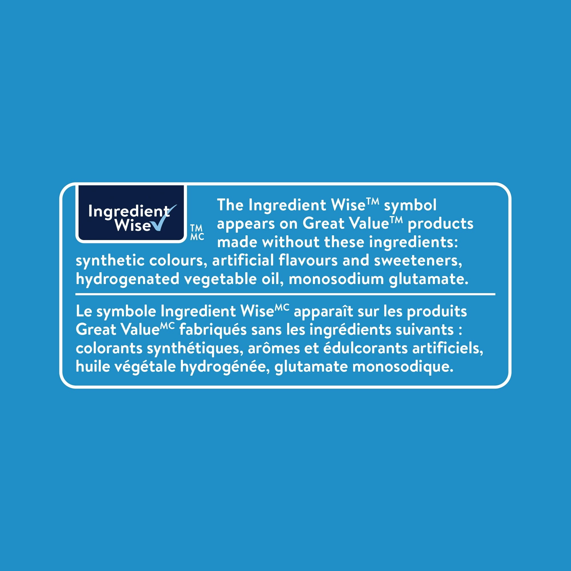 Ingredient Wise label on a blue background