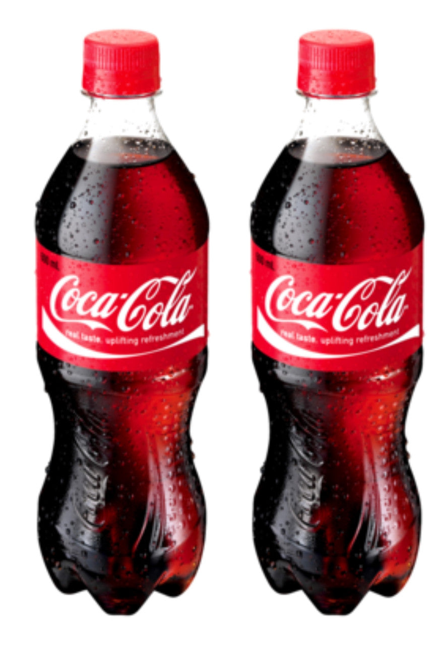 Canadian Coca-Cola Made with Real Sugar! 500ml/16.9 fluid ounces, per bottle, (2 Pack) {Imported from Canada}