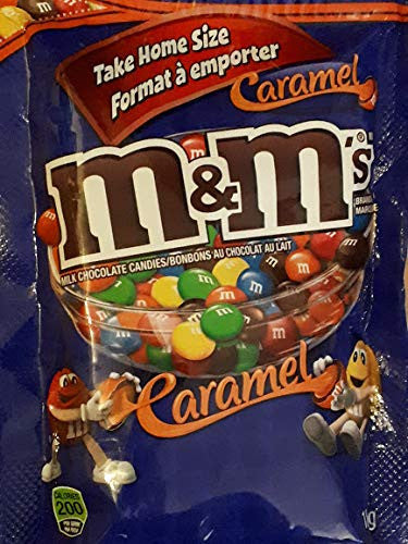 M&M's Caramel Milk Chocolate Candies, 185g/6.5oz Bag, (Imported from Canada)