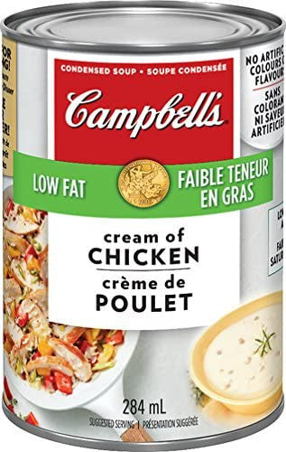Campbell's Low Fat Cream of Chicken Soup, 284ml/9.6 fl oz., {Imported from Canada}