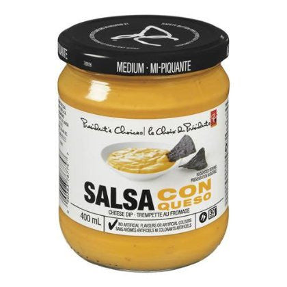 Presidents Choice Salsa Con Queso - 400ml/13.5 oz., {Imported from Canada}