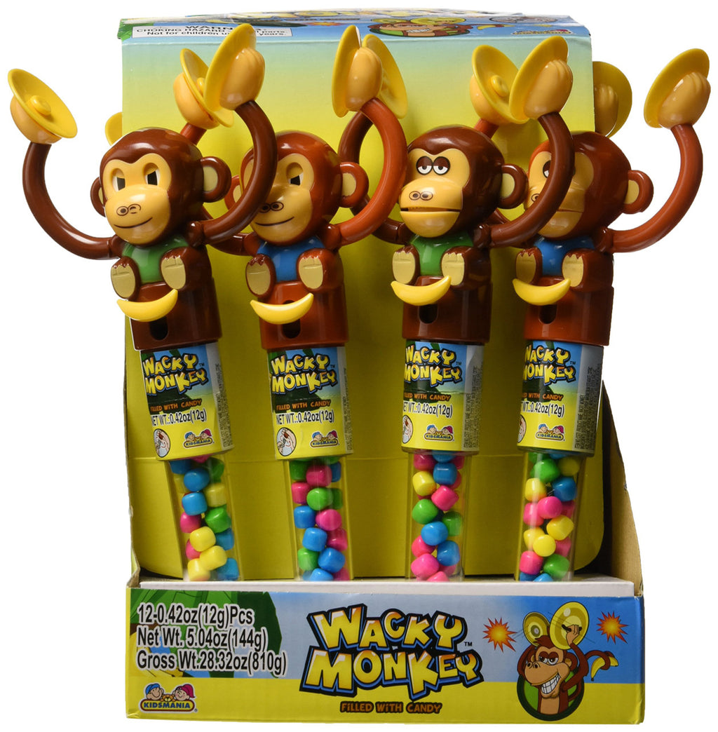 Kidsmania Candy Filled Wacky Monkeys 12 Count Box {Imported from Canada}