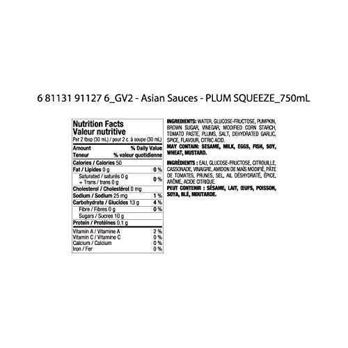 Great Value Plum Sauce, Dipping Sauce, 750 ml/25.4 fl. oz., {Imported from Canada}