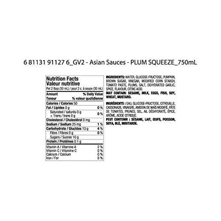 Great Value Plum Sauce, Dipping Sauce, 750 ml/25.4 fl. oz., {Imported from Canada}