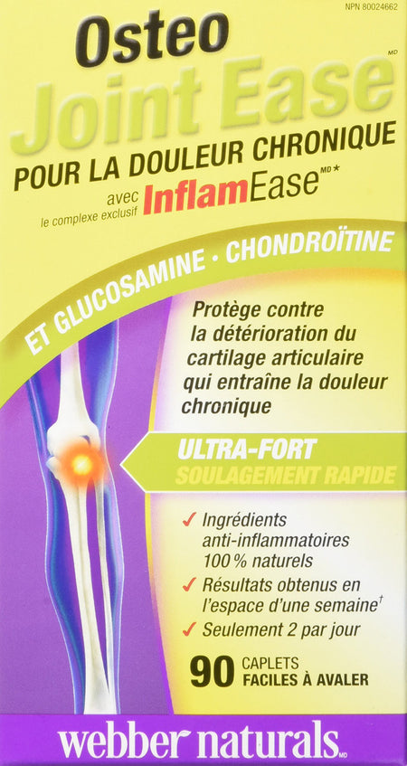 Webber Naturals Osteo Joint Ease with InflamEase and Glucosamine Chondroitin 90ct