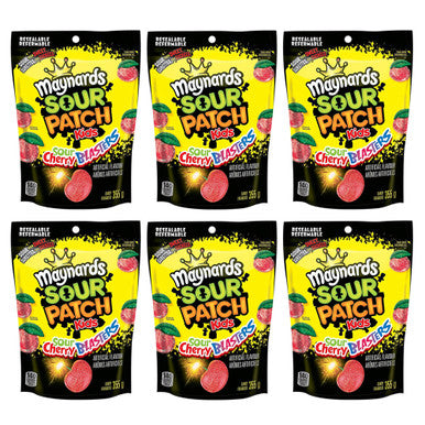 Maynards Sour Cherry Blasters Candy, 355g/12.5 oz. per pack, (6 Pack) {Imported from Canada}
