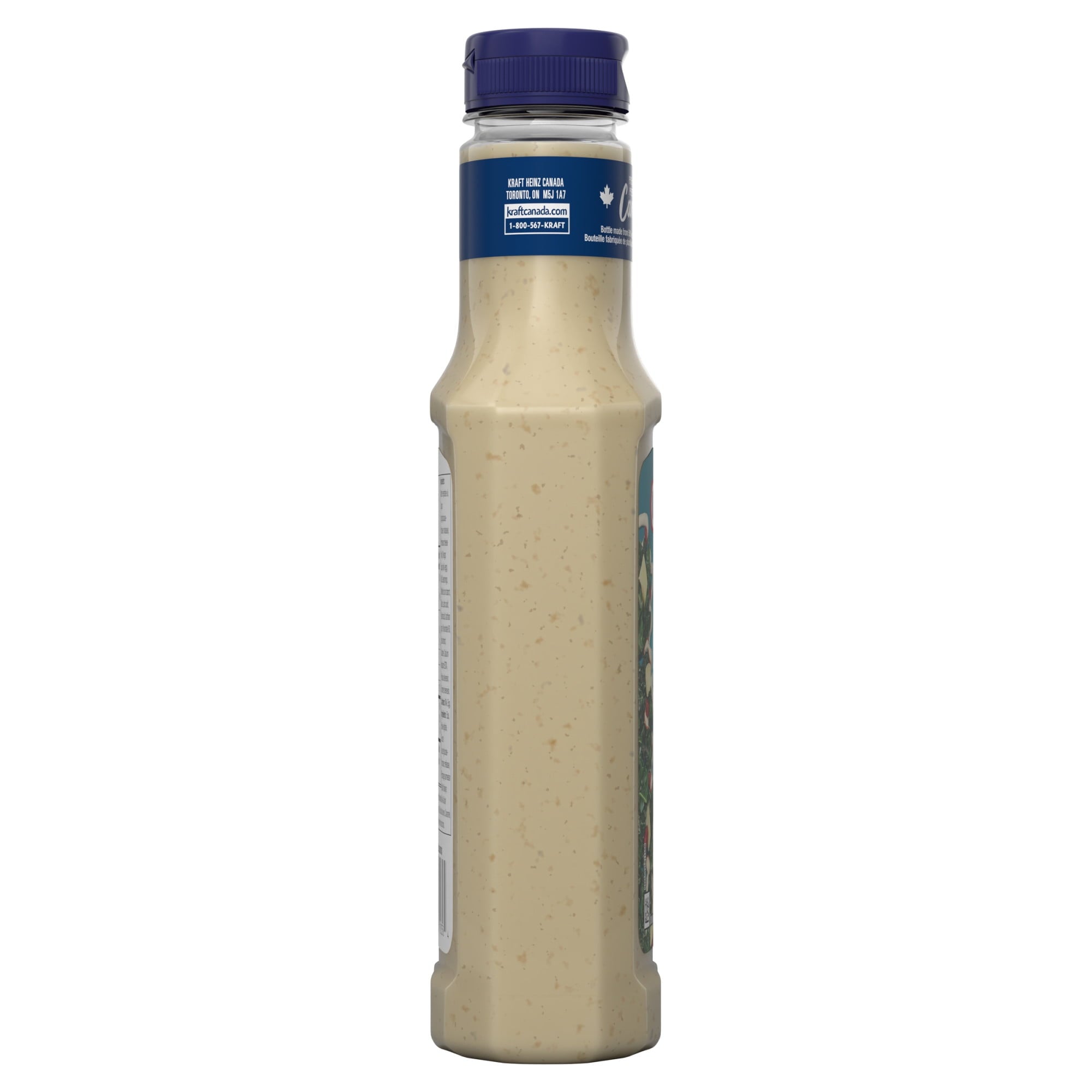 Kraft Creamy Caesar Dressing 425ml/14.4 oz., Bottle, side of bottle