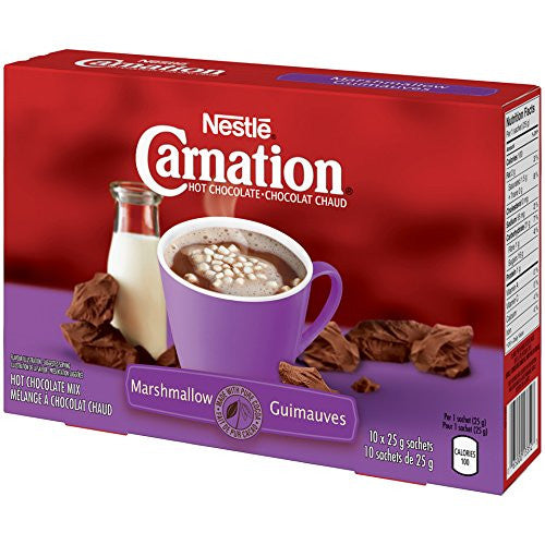 Nestle Carnation Hot Chocolate, Marshmallow, (10ct x 25g), {Imported from Canada}