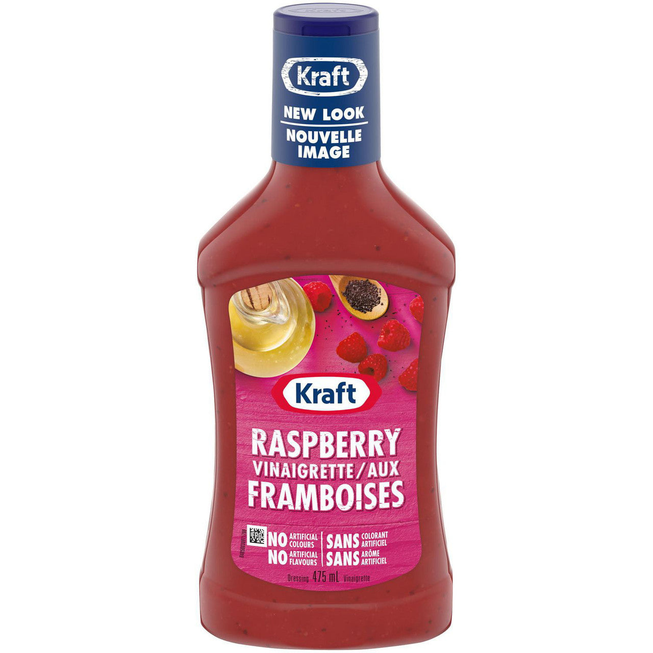 Kraft Raspberry Vinaigrette Dressing, 475mL/16 fl. oz., Bottle, {Imported from Canada}