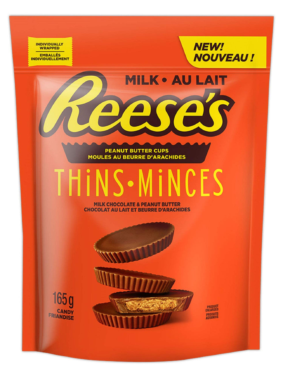Reese's Peanut Butter Cups Milk Chocolate Thins, 165g/5.8 oz., (12pk) {Imported from Canada}