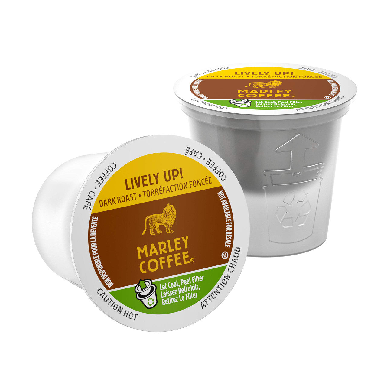 Marley Coffee Single Serve Coffee Capsules, Lively Up, 100% Arabica Coffee, 12 Count (Pack of 6)