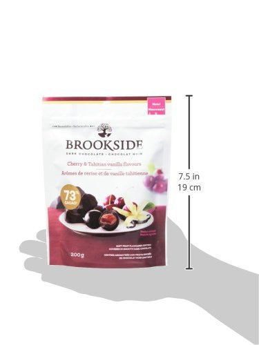 BROOKSIDE, Dark Chocolate, Cherry and Tahitian Vanilla, 200g/7.1oz., {Imported from Canada}