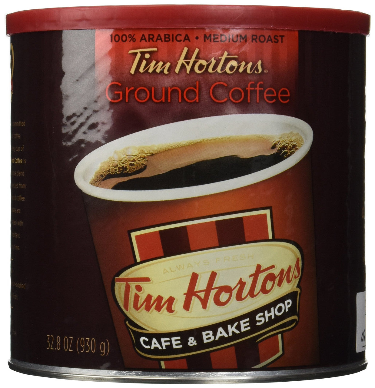 Tim Hortons Ground Coffee , 32.8oz (Pack of 2)Cans,{Imported from Canada}