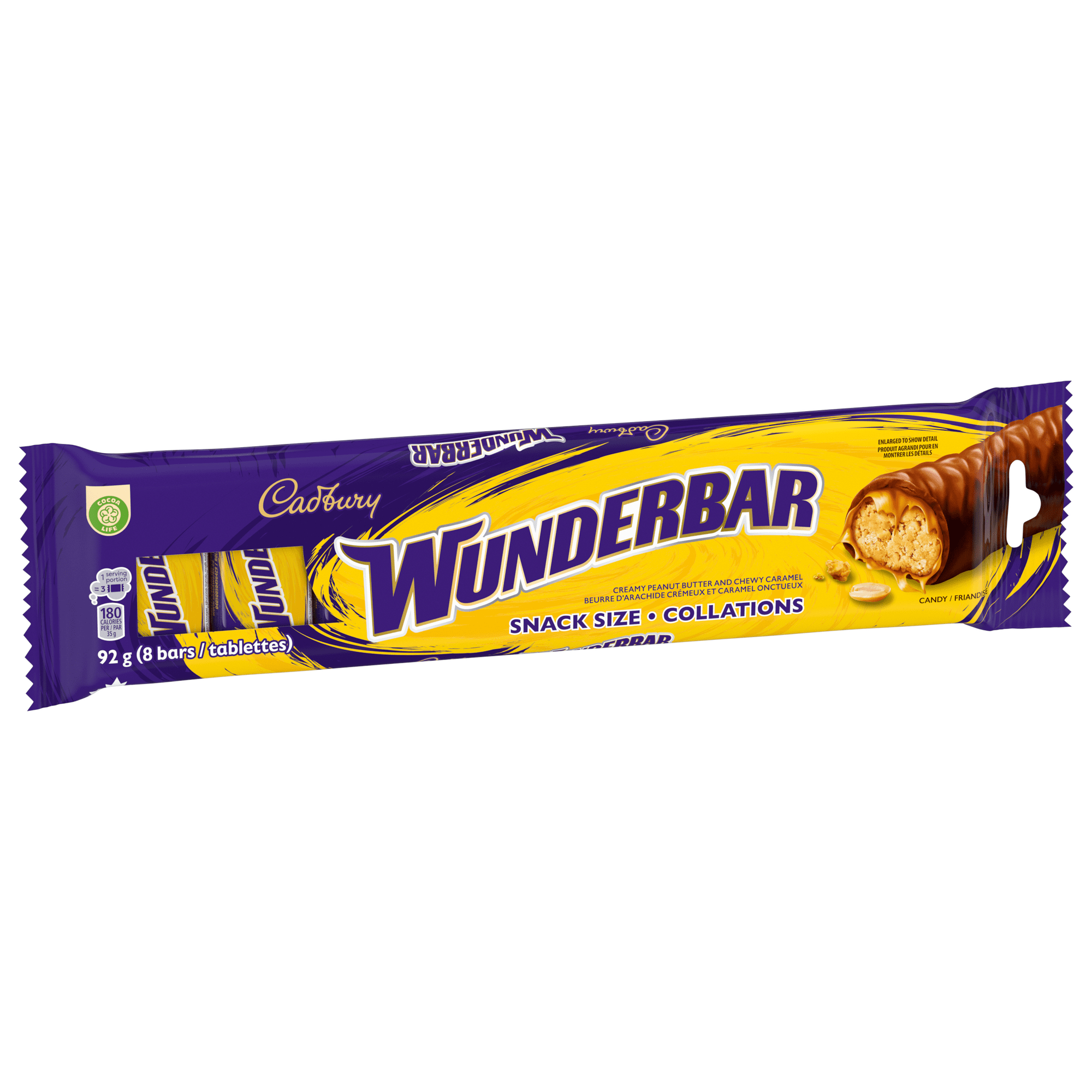 Cadbury Wunderbar Chocolate Bars, Snack-Size Candy Bars - 8x11.5g/0.4 oz