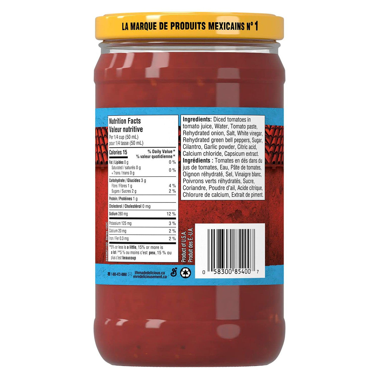 Old El Paso Salsa Picante Mild, 650ml/22 oz., {Imported from Canada}