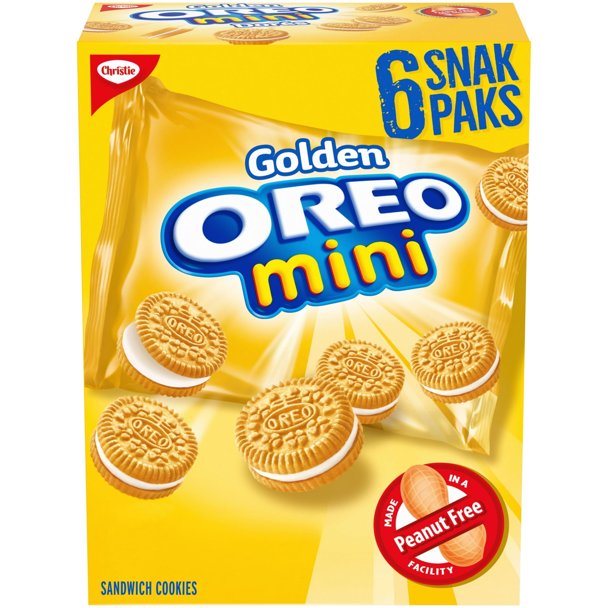 Mini Six Pack Oreo Golden Mini Cookies 6pk | Peanut-Free Snacks | Caffeinecam