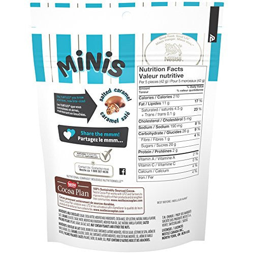 TURTLES Minis Sweet & Salty, 142g/5oz. Pouch, (Imported from Canada)