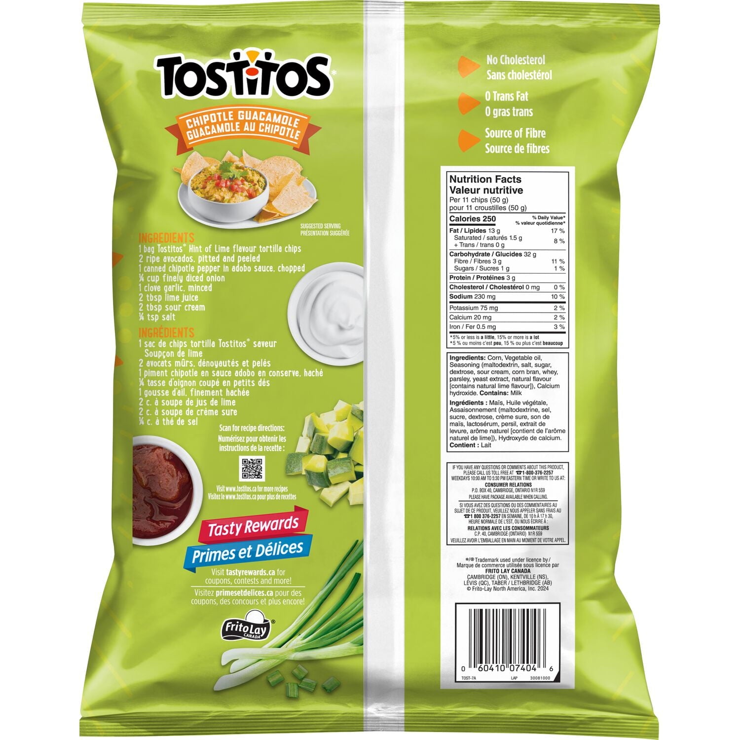 Tostitos Hint of Lime Flavor Tortilla Chips 245g/8.6 oz