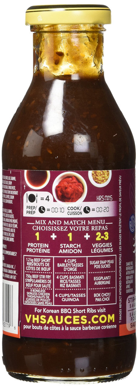 VH Korean BBQ Stir Fry Sauce (12 Count), 355ml/12oz., Jars {Imported from Canada}