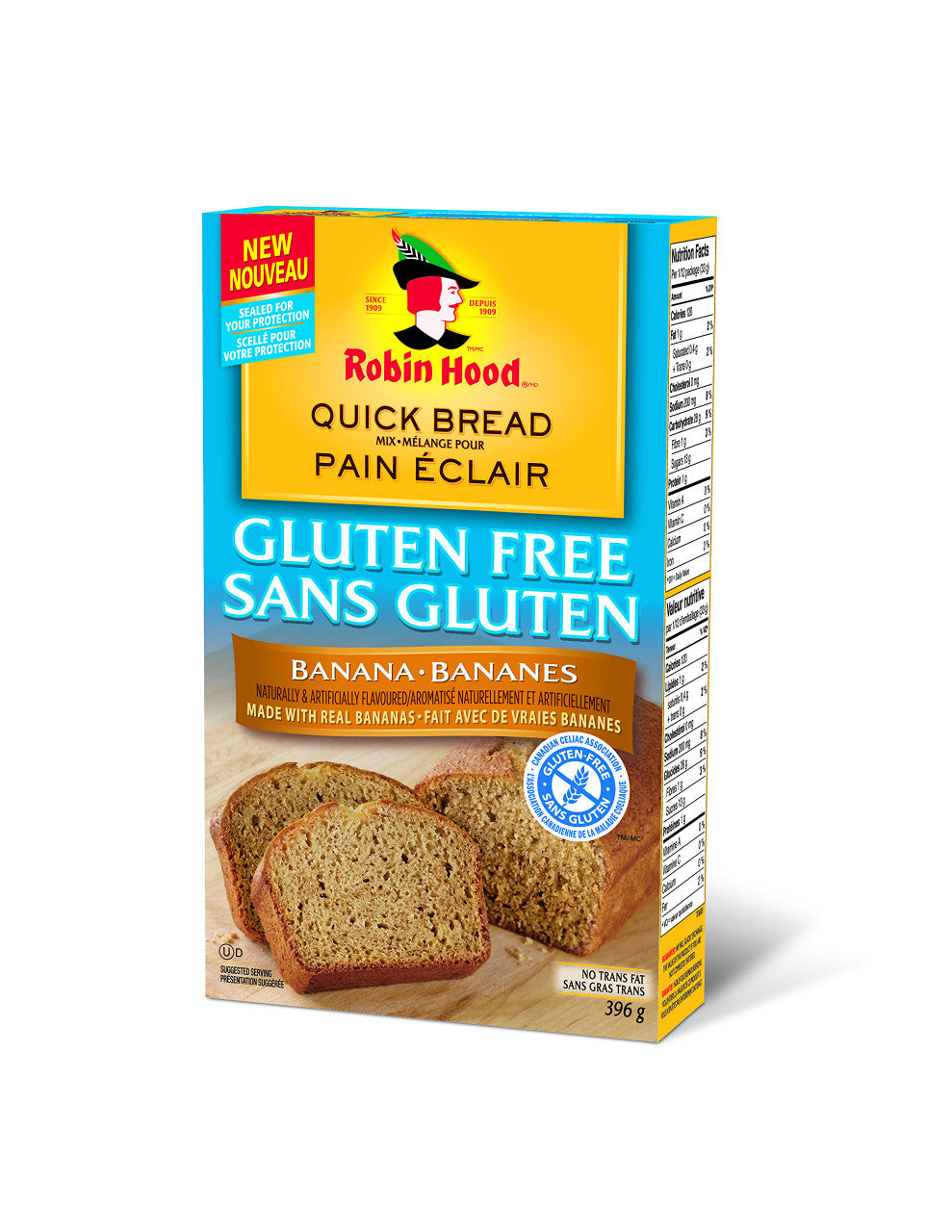 Robin Hood Gluten Free Banana Quick Bread Mix 396g 13.96 Oz {Imported from Canada}