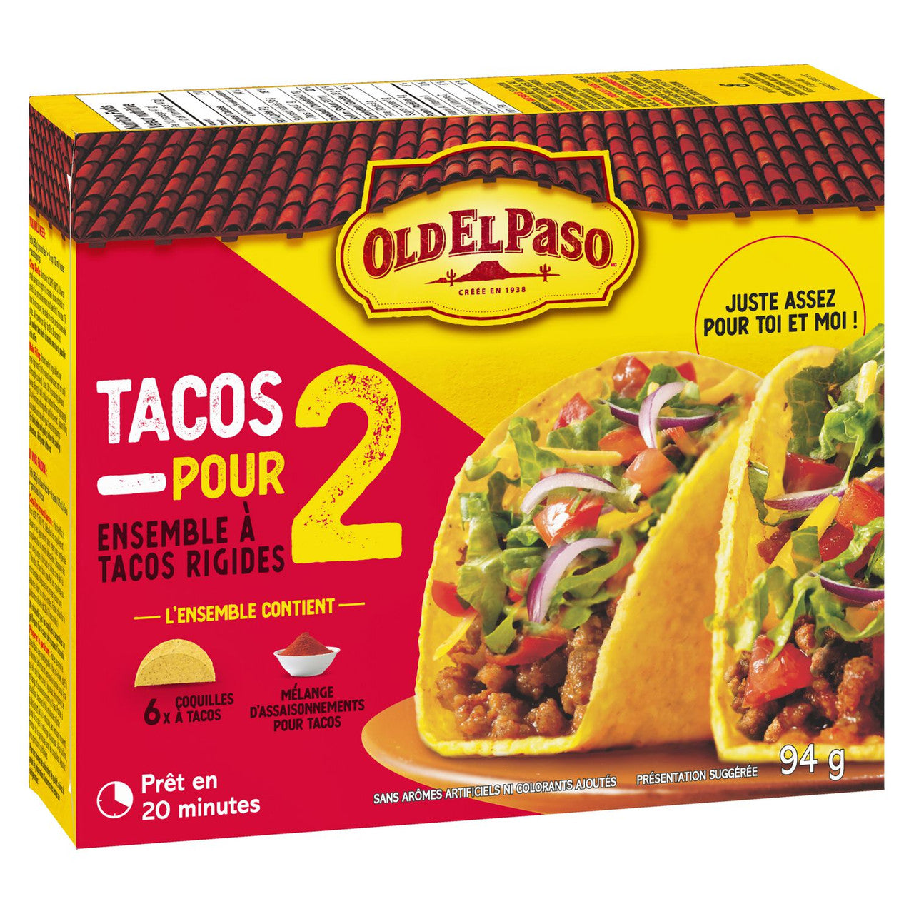 Old El Paso Tacos For Two Hard Taco Dinner Kit, 94g/3.3 oz., {Imported from Canada}