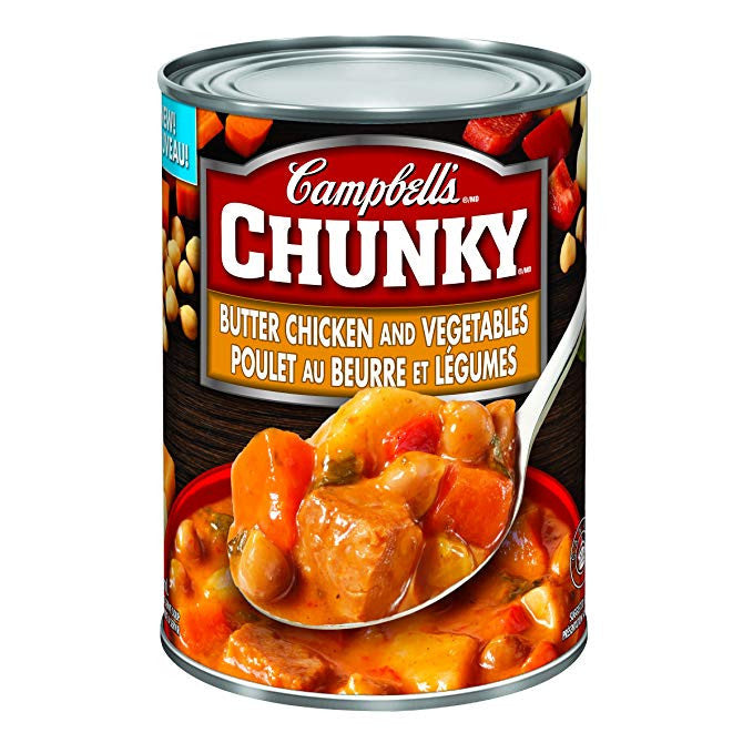 Campbells Chunky Butter Chicken and Vegetables, 540ml/18.3oz, (Imported from Canada)