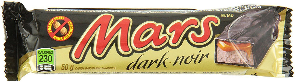 Mars Candy Bars, Dark Chocolate, 50g/1.8oz - 24pk {Imported from Canada}