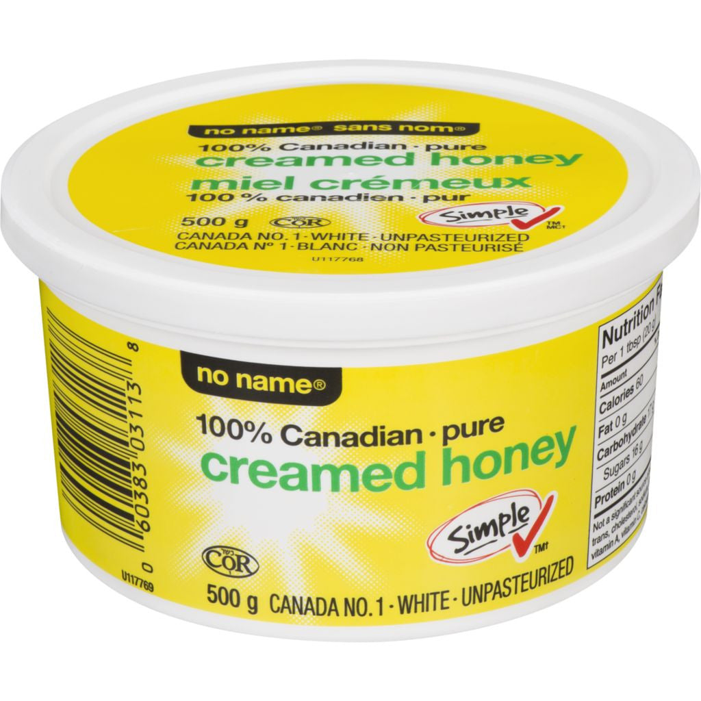 NO NAME Pure Creamed Honey 500g//17.6 oz., {Imported from Canada}