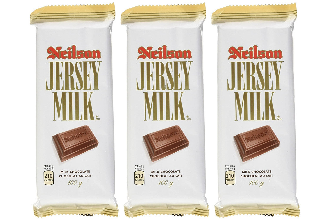 Neilson Jersey Milk Chocolate Bars, 100g/3.5oz. (Pack of 3) {Imported from Canada}