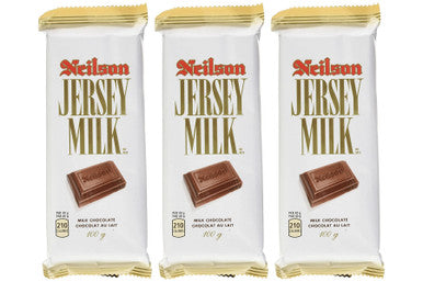 Neilson Jersey Milk Chocolate Bars, 100g/3.5oz. (Pack of 3) {Imported from Canada}