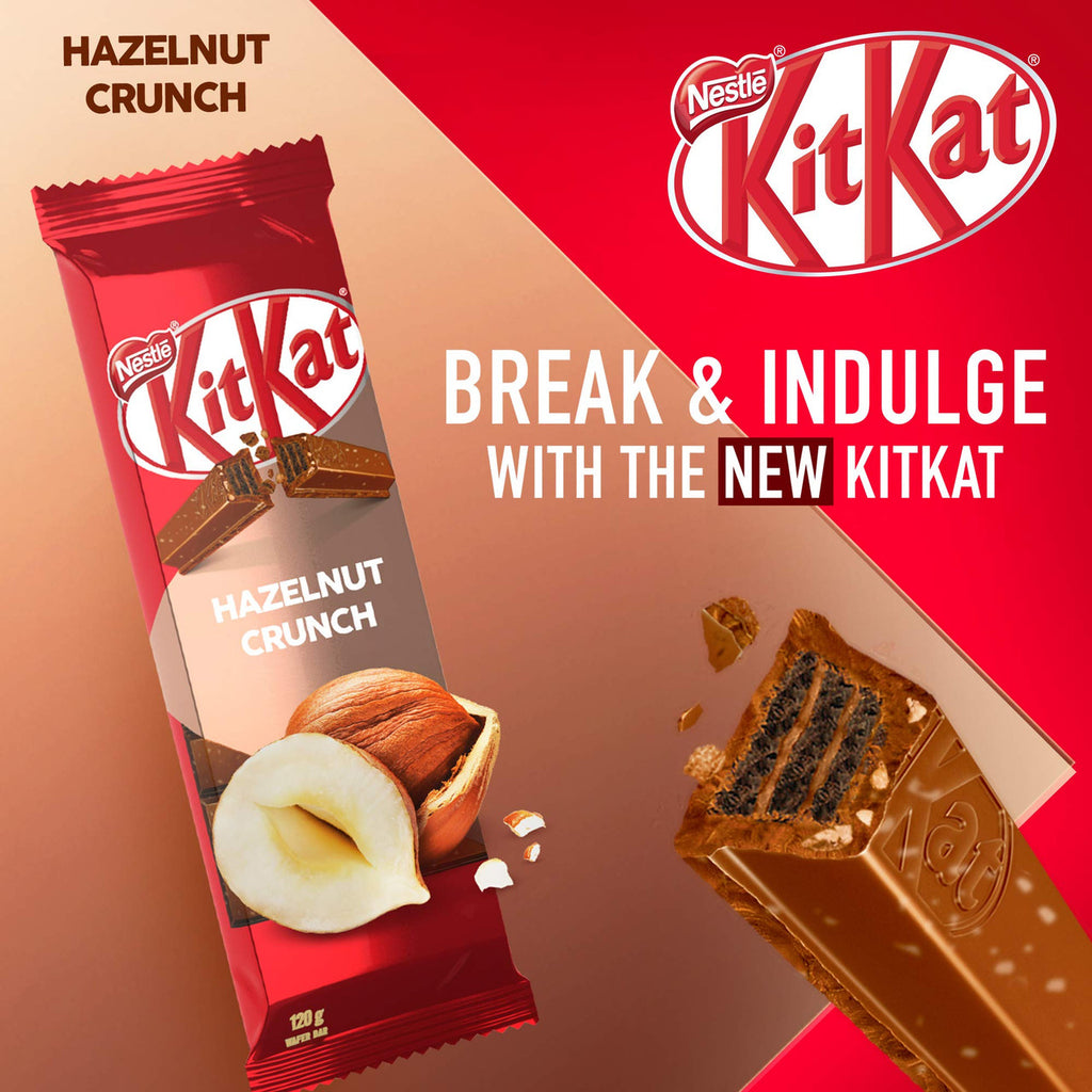 NESTLE Kitkat Hazelnut Crunch Wafer Bar, 120g/4.2 oz., {Imported from Canada}