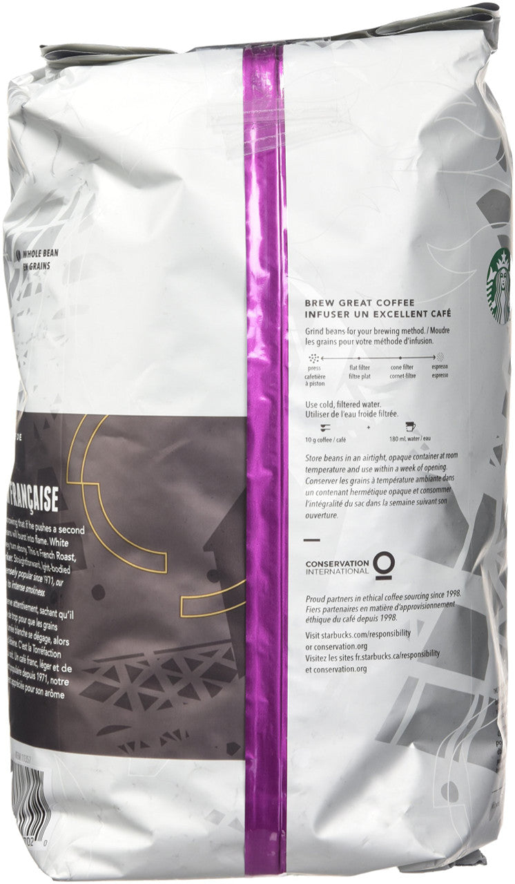 Starbucks French Roast Whole Bean 100% Arabica Coffee 1.13kg (2.5lbs) {Canadian}