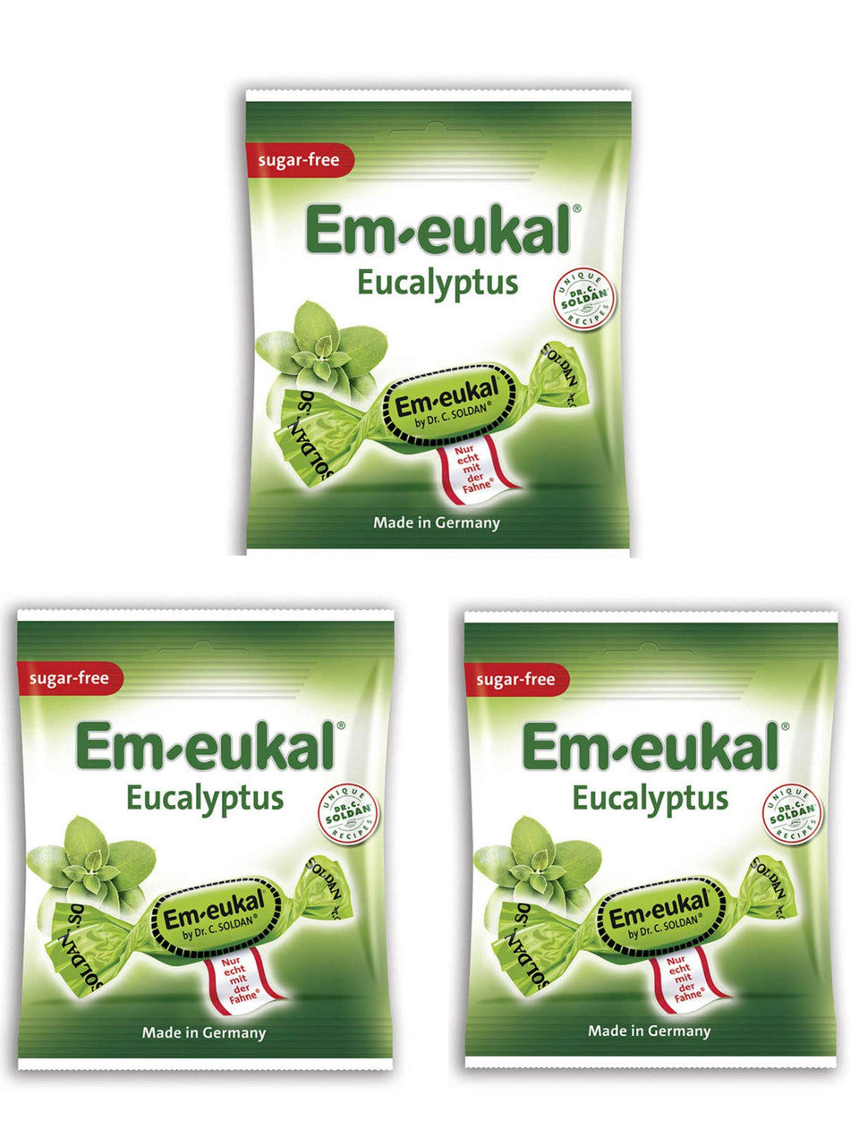 Em-eukal Eucalyptus Bonbons 50g (1.8oz), 3-Pack {Imported from Canada}