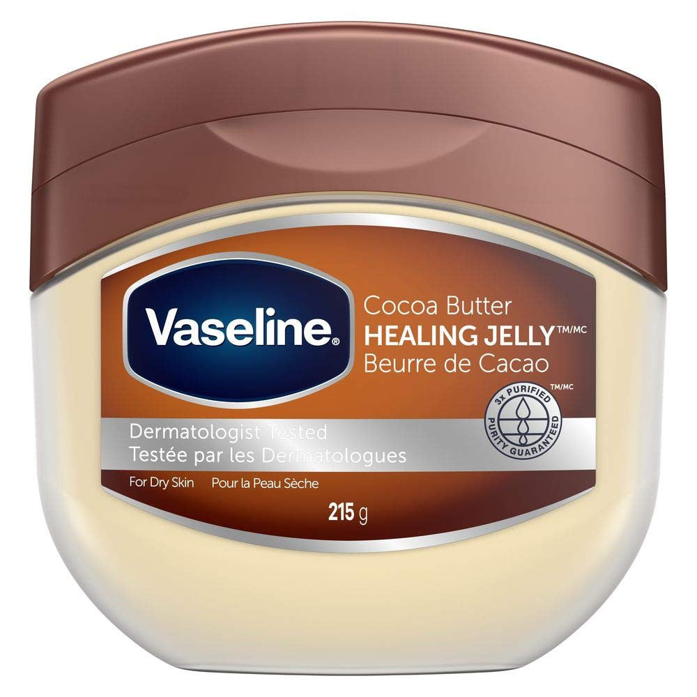 Vaseline Petroleum Jelly, Cocoa Butter, 215g / 7.6 oz, {Imported from Canada}