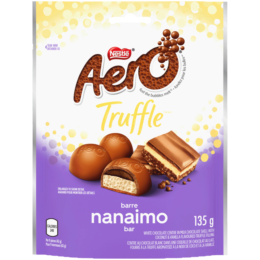 Nestle Aero Truffle Nanaimo Bar Mini's, 135g/4.8oz, (Imported from Canada)