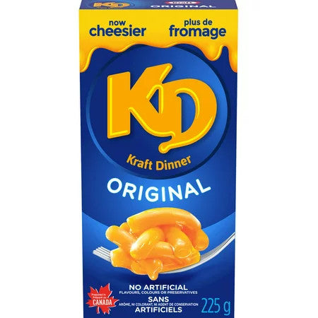 Kraft Dinner, Original Macaroni & Cheese 225g/7.6oz., 12ct, {Imported from Canada}