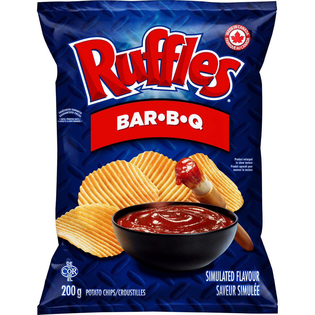 Lay's Ruffles Bar-B-Q Potato Chips 200g/7.1 oz. {Imported from Canada}