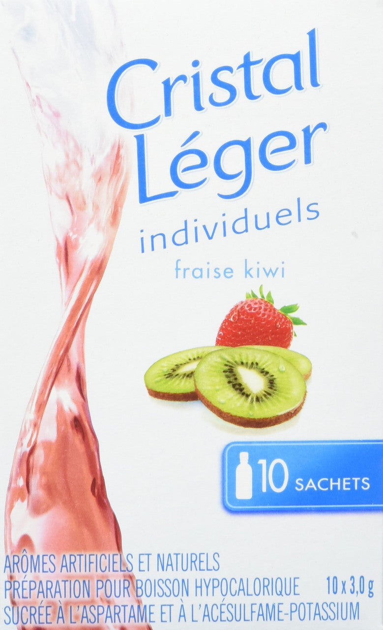 CRYSTAL LIGHT Singles - Strawberry Kiwi, 3.0g/10ct, (Imported from Canada)