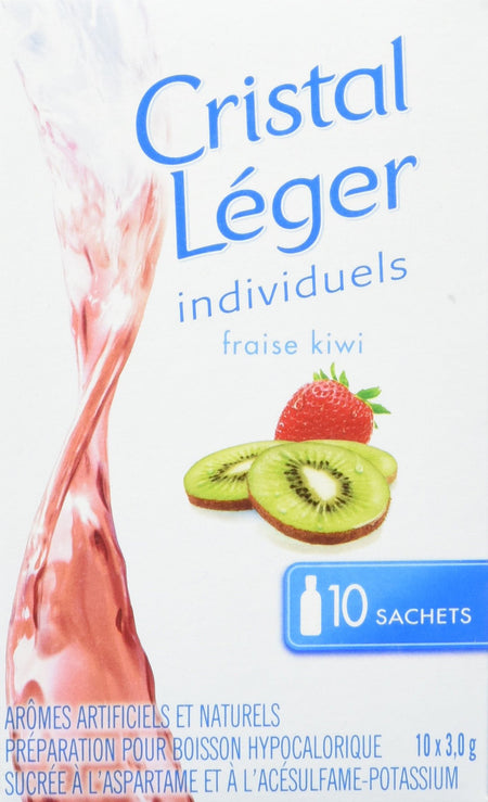 CRYSTAL LIGHT Singles - Strawberry Kiwi, 3.0g/10ct, (Imported from Canada)